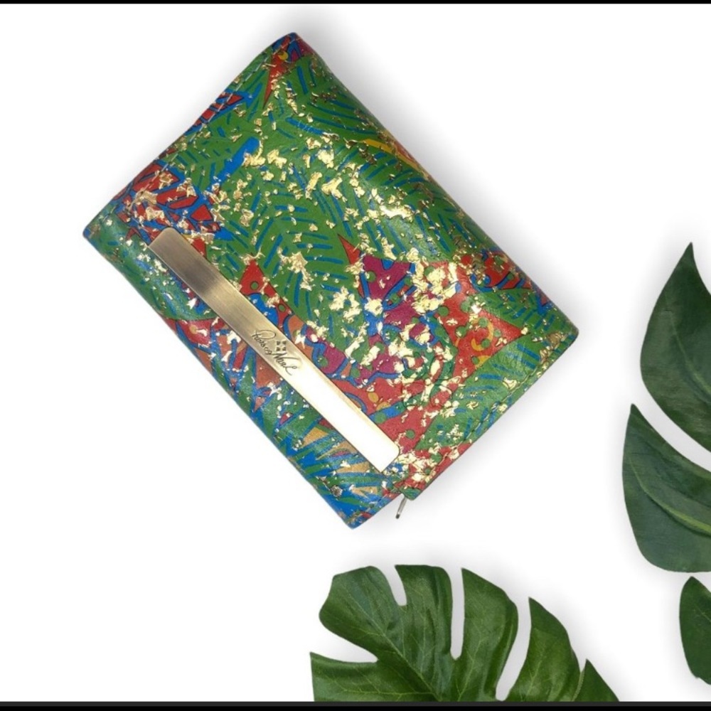 - Patricia Nash womens tri fold wallet tropical print